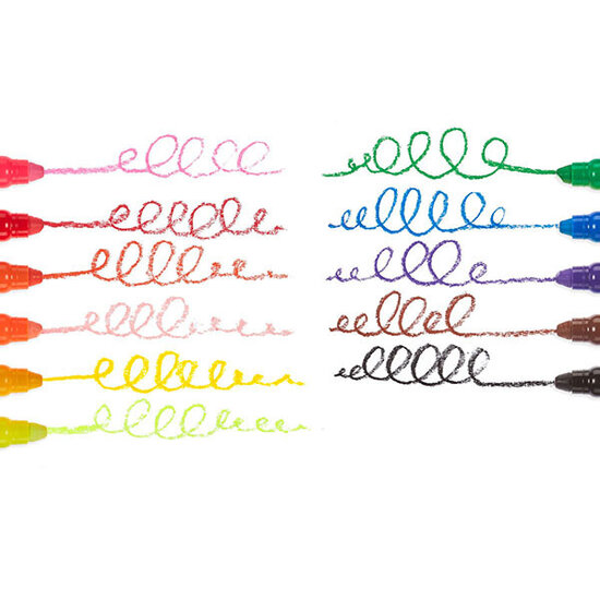 Ooly Crayons de fenêtre Ooly Rainy Dazy 12 pièces