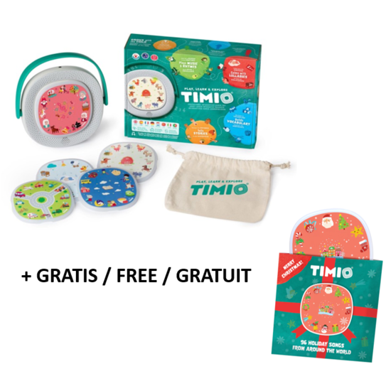 TIMIO Lecteur audio et musique TIMIO + disque Noël GRATUIT