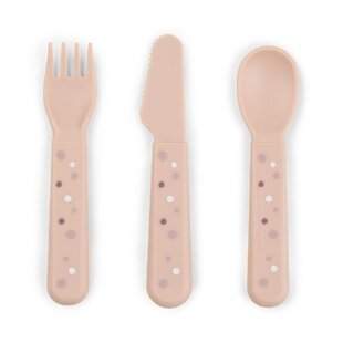 Done by Deer - Foodie cutlery set Happy Dots Powder