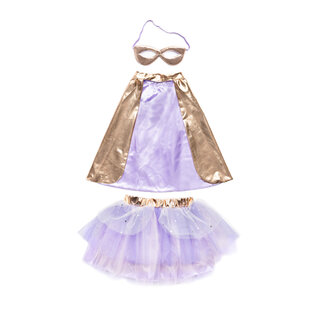 Great Pretenders -Super-duper Tutu, Cape & Mascarade - Metallic Roségoud/Purple - taille 4-6