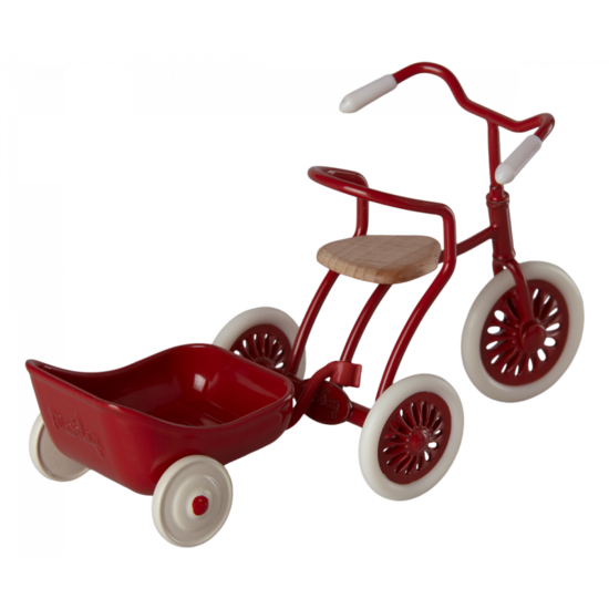 Maileg Maileg Tricycle Trailer Mouse Rouge