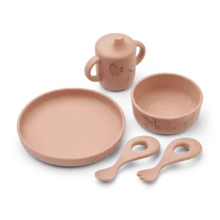 Liewood Ryle Printed Tableware Set Unicorn Pale Tuscany