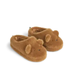 Liewood Aviaja Bear Slippers Golden Caramel