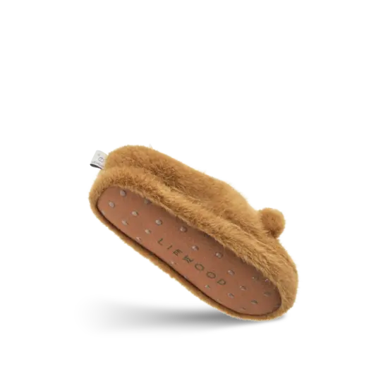 Liewood Liewood Aviaja Bear Slippers Golden Caramel