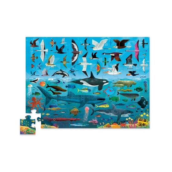 Crocodile Creek CCrocodile Creek | Above + Below Puzzle, 48 pièces - Mer et ciel