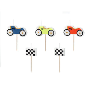Party Deco Bougies d'anniversaire - Voitures de course