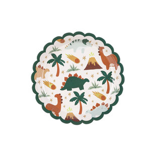 Party Deco Assiettes en papier Dinosaure