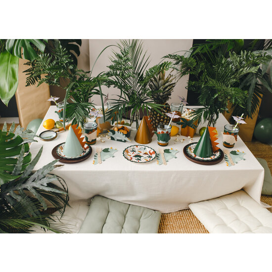 Party Deco Party Deco Assiettes en papier Dinosaure
