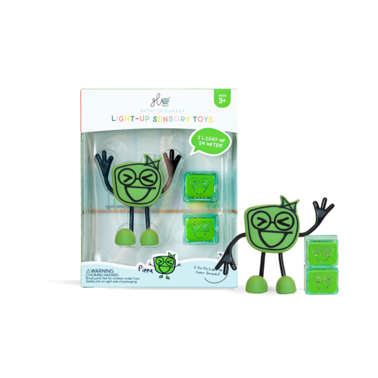 Glo Pals Glo Pals Pipa, cubes lumineux, personnages, Vert, 1+2 pièces