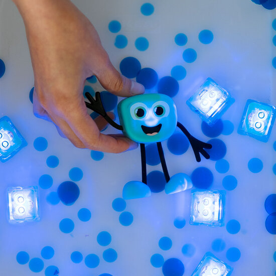 Glo Pals Glo Pals Blair, cubes lumineux, personnages, bleu, plastique, 1+2 pièces