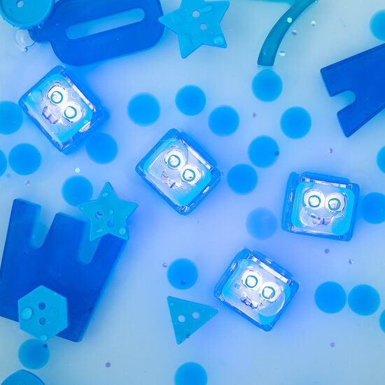 Glo Pals Glo Pals Blair, cubes lumineux, bleu, plastique, 4 pièces