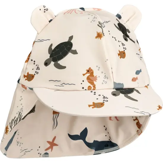 Liewood Liewood Senia Chapeau de soleil avec oreilles Sea Creature/Sandy