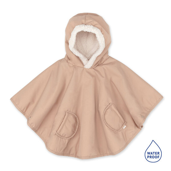 Bemini Bemini | Poncho de voyage imperméable teddy naturel 9-36 M