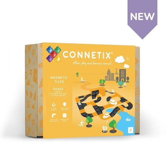 Connetix Tiles Connetix | Roads Ramp & Intersections Pack 16 pieces