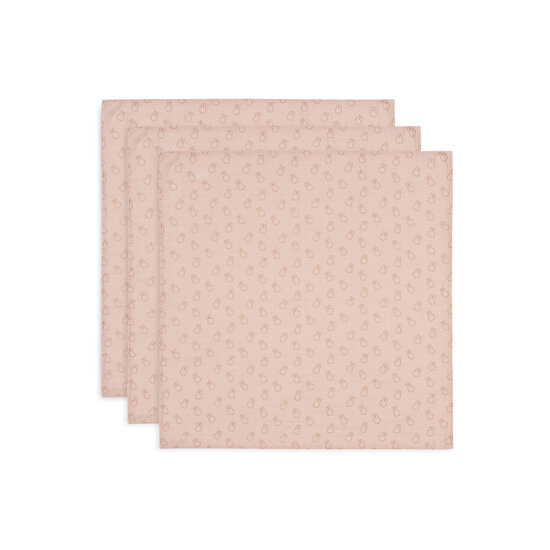 Jollein Jollein | Chiffon hydrophile petit 70x70 Miffy Silhouettes Wild Rose (3Pack)