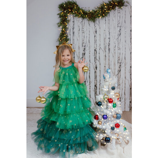 Great Pretenders Great Pretenders - Robe en forme de sapin de Noël avec bandeau, 116-122