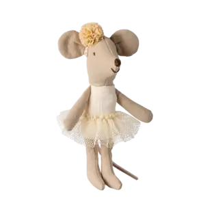 Maileg | Souris Ballerine Petite Sœur  - Off White