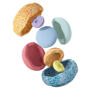 Stapelstein | Summer Rainbow Set Pastel pierres empilees 8 pièces