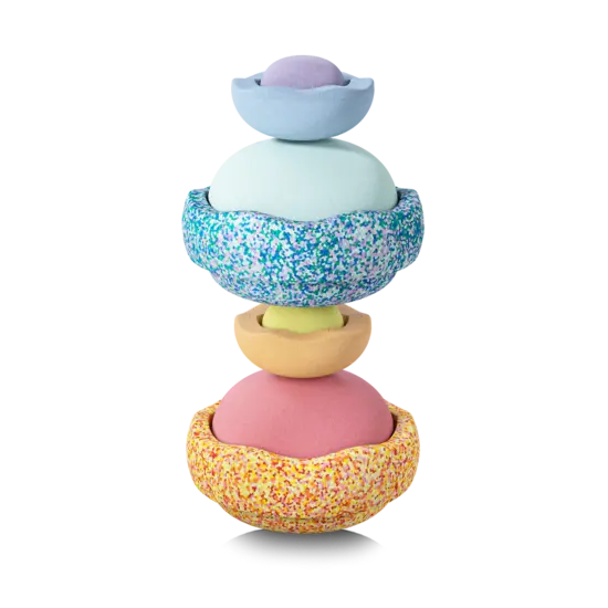 Stapelstein Stapelstein | Summer Rainbow Set Pastel pierres empilees 8 pièces