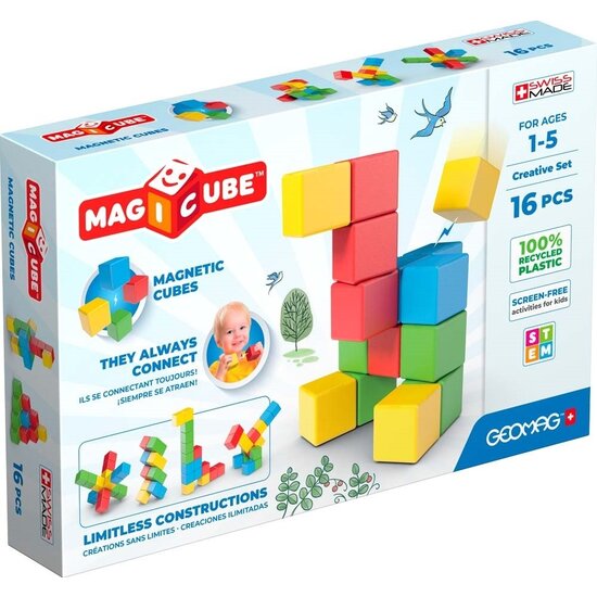 Geomag Geomag | Magicube Set créatif recyclé 16 pièces