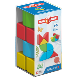 Geomag | Magicube Blocs recyclés en couleur Cristal 24 pièces
