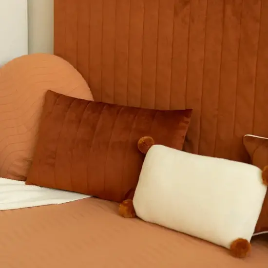 Nobodinoz tipi en accessoires Nobodinoz | Akabma Coussin en velours 45x30cm Wild Brown