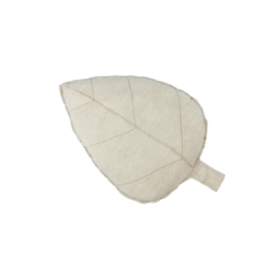 Nobodinoz  Coussin à feuilles French Linen Greige