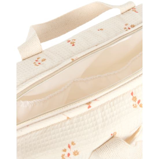 Nobodinoz tipi en accessoires Nobodinoz | Sac a langer imperméable Gala Yellow Lily