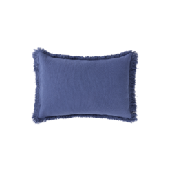 Nobodinoz | Coussin Paysage Franges Rectangulaires Cobalt