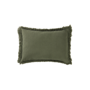 Nobodinoz | Kussen Landscape Fringes Rectangulaires Vetiver
