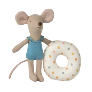 Maileg |  Souris de plage avec flotteur, Petite sœur - Multi points