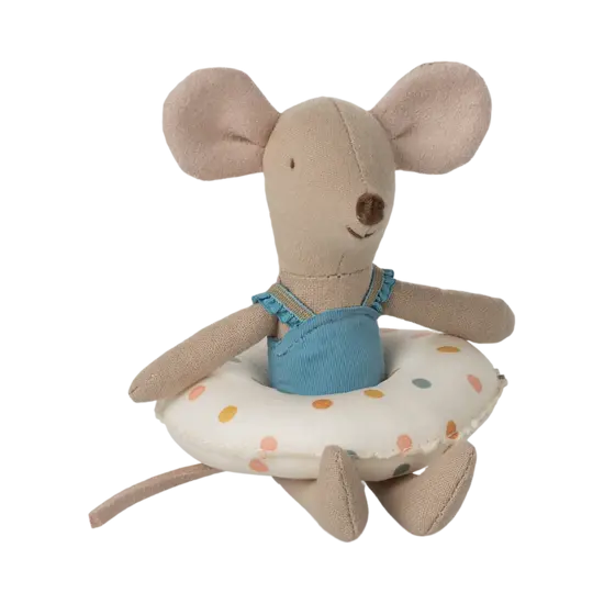 Maileg Maileg |  Souris de plage avec flotteur, Petite sœur - Multi points