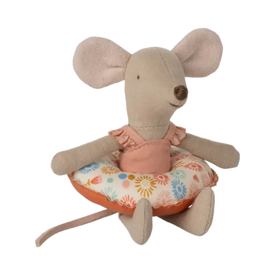 Maileg Maileg |  Souris de plage avec flotteur, Petite sœur - Fleur