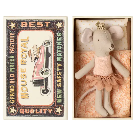 Maileg Maileg | Princesse souris, Petite sœur en boîte d'allumettes