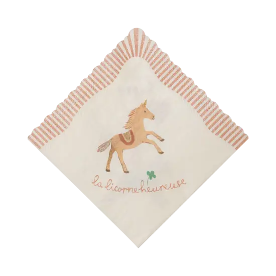 Maileg Maileg | Serviette de table, Joyeux anniversaire - Licorne