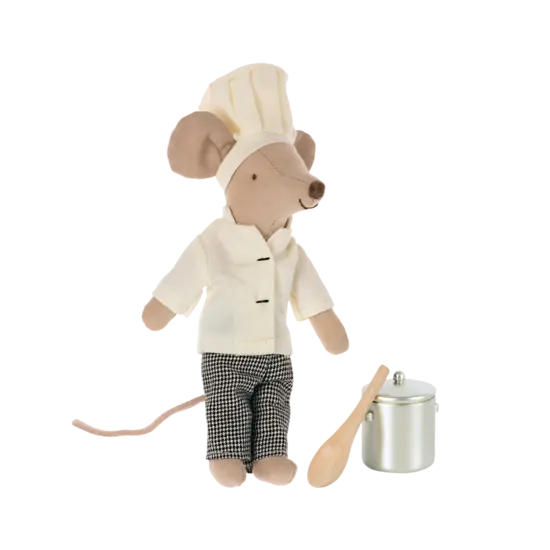 Maileg Maileg | Souris de chef avec marmite et cuillère