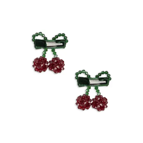 Konges Slojd Konges Slojd | Barrette à cheveux Cerises pailletées paquet de 2