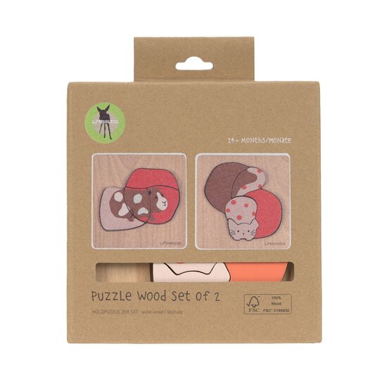 Laessig Laessig | Casse-tête en bois Little Mateys Cat/Guinea Pig Cat/Guinea Pig