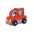 Janod speelgoed Janod | Cross Roads - Camion de pompiers en bois Ville