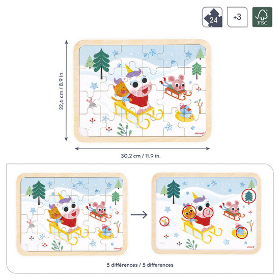 Janod speelgoed Janod | Puzzle des montagnes