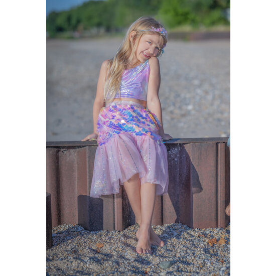 Great Pretenders Great Pretenders | Ensemble jupe et barrette de sirène Bling Bling rose 4 - 6 Y