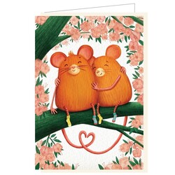 Mail-Box | Carte de vœux Barbara Denef Souris amour