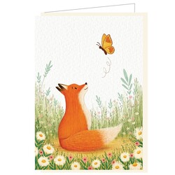 Mail-Box | Carte de voeux Barbara Denef Renard et papillon