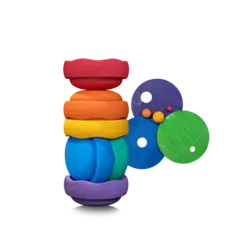 Stapelstein | Grimms x Stapelstein Set Rolling Discs Cool Classic