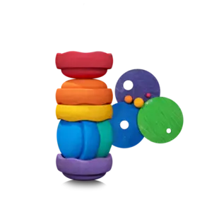 Stapelstein | Grimms x Stapelstein Set Rolling Discs Cool Classic