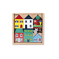 Janod speelgoed Janod | Cross Roads - Set de 36 cubes en bois Ville