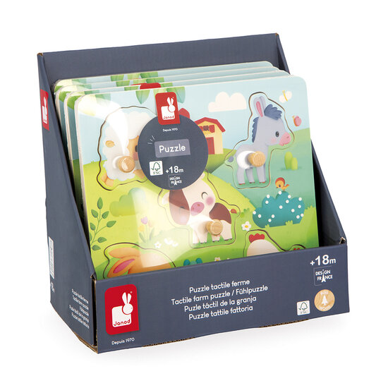 Janod speelgoed Janod | Casse-tête tactile de la ferme