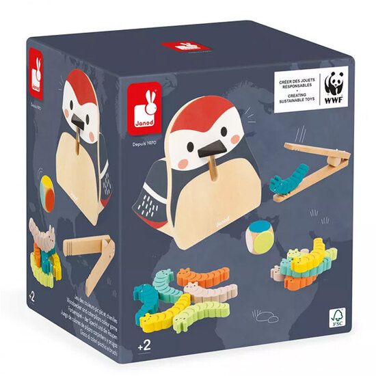 Janod speelgoed Jeux de couleurs Janod pic-vert et chenilles WWF®