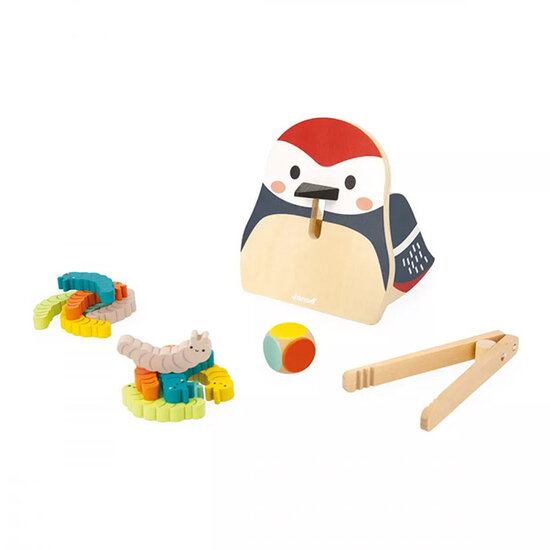 Janod speelgoed Jeux de couleurs Janod pic-vert et chenilles WWF®