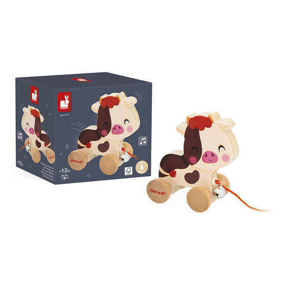 Janod speelgoed Janod | Vache à tirer de la ferme